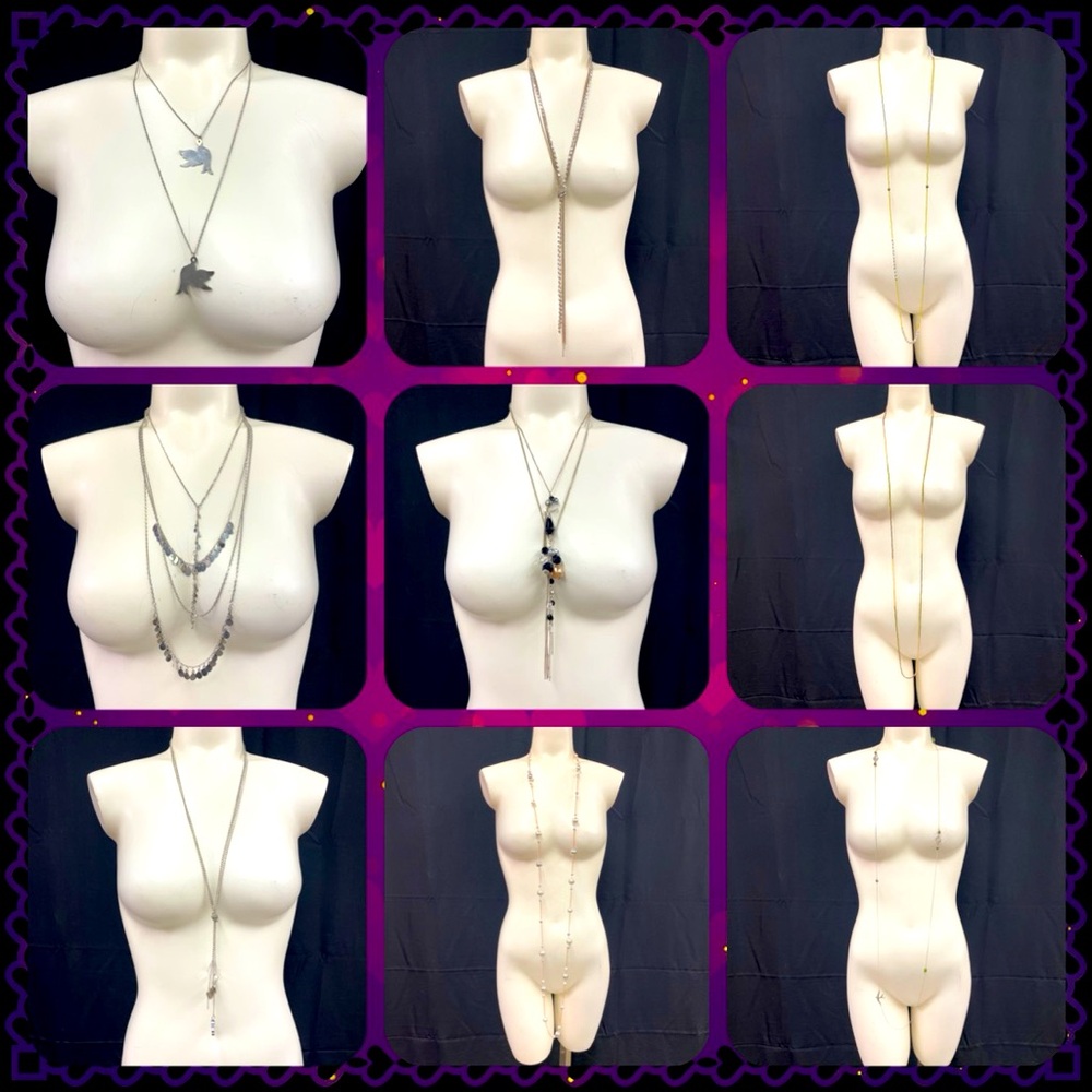 Lot of 9 Fashion / Costume Jewelry - Necklaces
